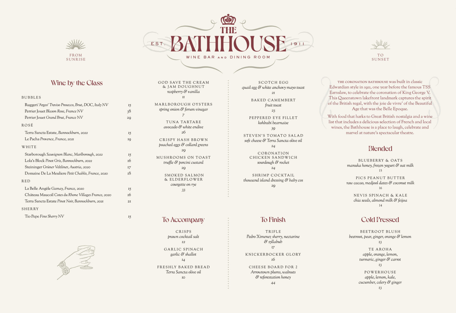 Menus Tapas Bar & Restaurant Queenstown Bay